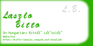 laszlo bitto business card